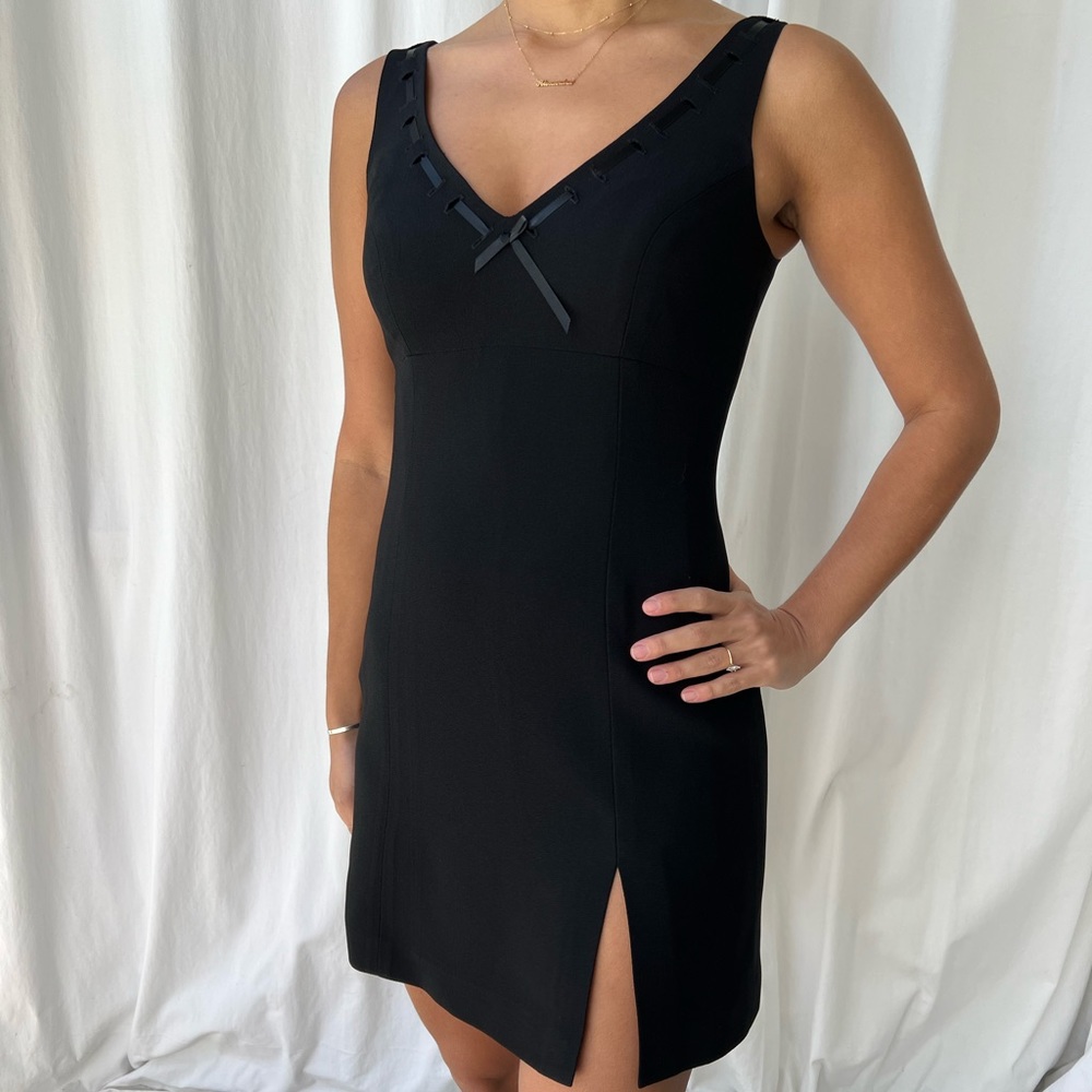 Vintage Bebe 1990 Mini Black Dress